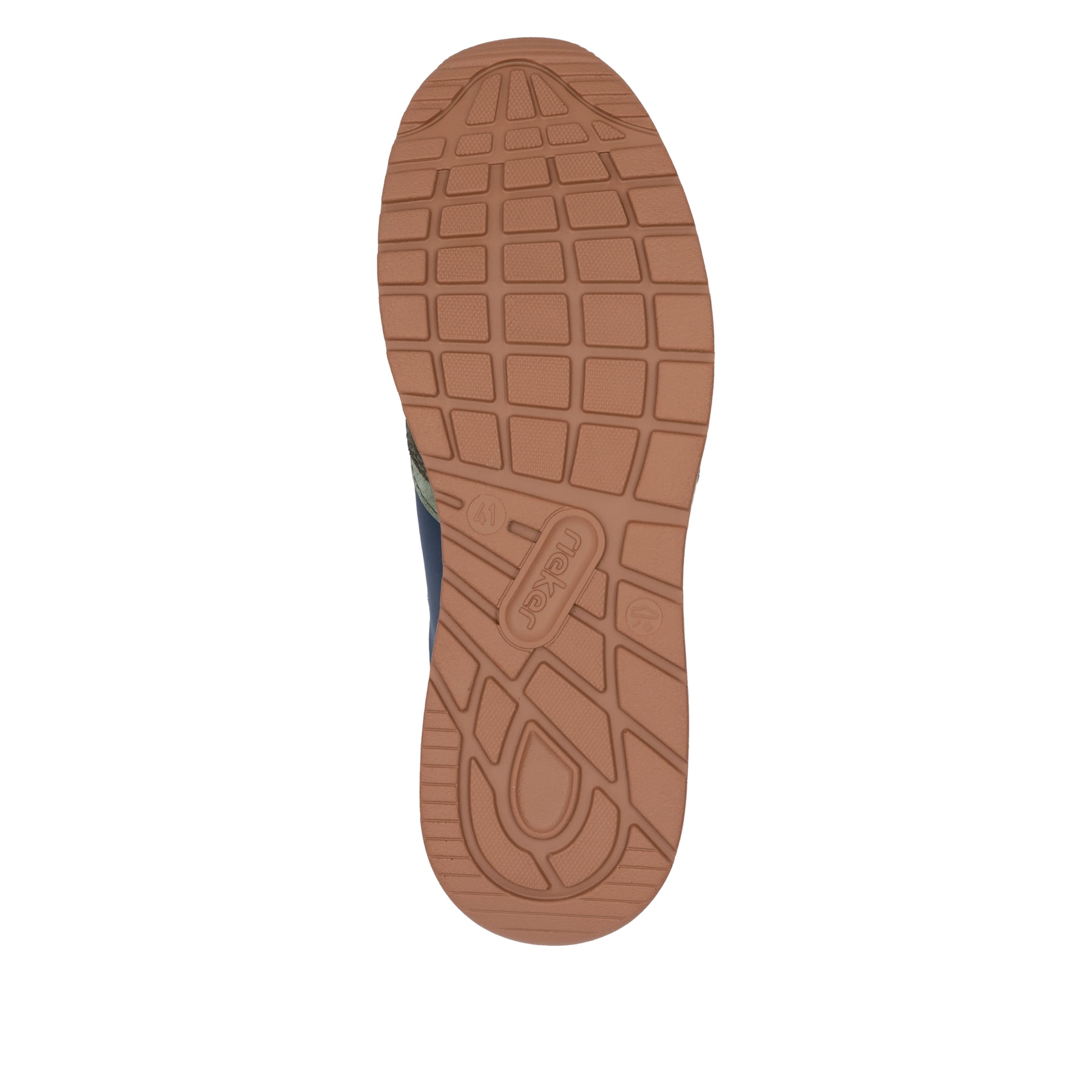 Grüne Rieker Herren Sneaker Low B1000-54 mit Rieker Air Sohlenfenster. Schuh Laufsohle.