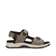 Braune Rieker Herren Trekkingsandalen 26951-25 mit einem Klettverschluss. Schuh Innenseite.