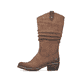 Tiefschwarze Rieker Damen Hochschaftstiefel 93157-00 mit einer robusten Profilsohle. Schuh Innenseite