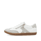Weiße Rieker Damen Sneaker Low L9700-80 mit einem Reißverschluss. Schuh Außenseite.