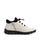 Bottines Rieker beiges pour femmes Z0065-60 avec fermeture éclair. Côté intérieur de la chaussure.