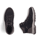 Schwarze Rieker Herren Schnürstiefel 30212-00 mit wasserabweisender TEX-Membran. Schuh von oben, liegend.