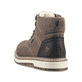
Tabakbraune Rieker Herren Schnürstiefel F3812-25 mit einer robusten Profilsohle. Schuh von hinten