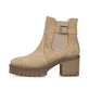 
Braunbeige Rieker Damen Chelsea Boots Y8554-60 mit einer Profilsohle mit Blockabsatz. Schuh Außenseite