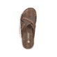 Grüne Rieker Herren Pantoletten 21340-54 mit der Komfortweite G. Schuh von oben.