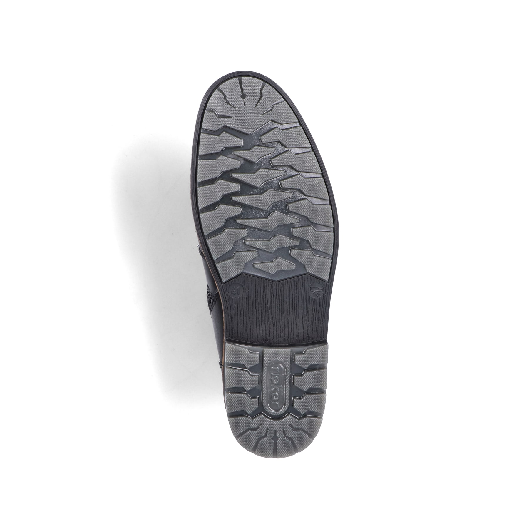 Bottes à lacets Rieker noires pour homme F4544-00 avec membrane RiekerTEX. Semelle extérieure de la chaussure.