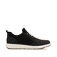 Schwarze Rieker Herren Slipper B3354-00 mit einem Gummizug sowie Extraweite H. Schuh Innenseite.
