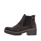 Dunkelbraune Rieker Damen Chelsea Boots 79265-25 aus Rauleder mit einem Gummizug. Schuh Außenseite.