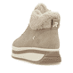 Beige Rieker Damen Sneaker High W0961-20 mit TR-Sohle mit leichtem EVA-Inlet. Schuh von hinten.