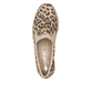Beige Rieker Damen Loafer 53751-20 mit einem Gummizug sowie schmaler Passform E. Schuh von oben.