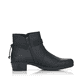 Tiefschwarze Rieker Damen Stiefeletten Y0782-01 mit Reißverschluss sowie Blockabsatz. Schuh Innenseite