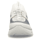 Weiße Rieker Damen Slipper M6061-90 mit ultra leichter und flexibler Sohle. Schuh von vorne.