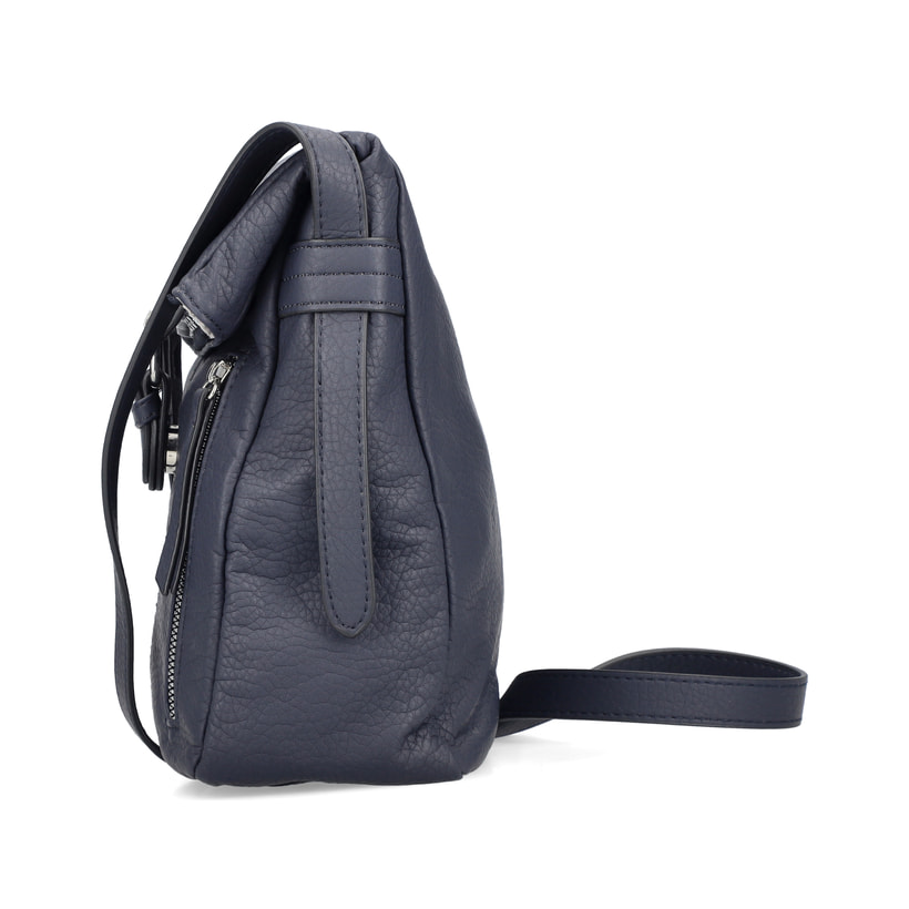 Sac Ã  dos Rieker H1103-12 en noir avec fermeture éclair, poche extérieure et fermeture magnétique. Côté droit.