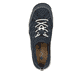 Blaue Rieker Damen Slipper L0551-14 mit einem Gummizug. Schuh von oben.