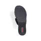Schwarze Rieker Damen Pantoletten V3669-00 mit einer schockabsorbierenden Sohle. Schuh Laufsohle.