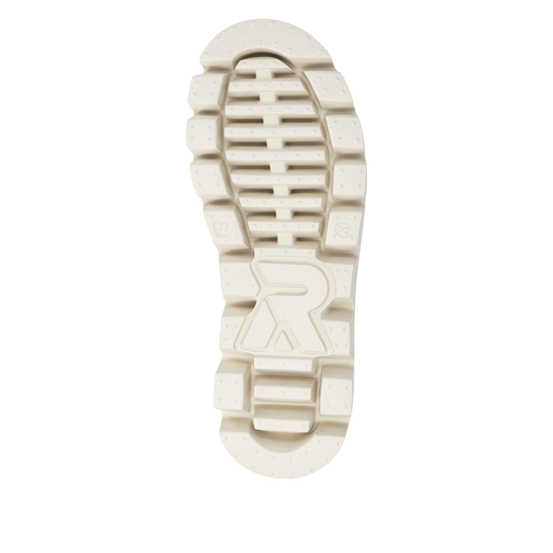 Beige Rieker Damen Kurzstiefel W2070-62 aus Glattleder mit einem Reißverschluss. Schuh Laufsohle.