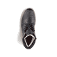 
Asphaltschwarze Rieker Herren Schnürstiefel 38441-01 mit einer robusten Profilsohle. Schuh von oben