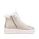 Goldene Rieker Damen Sneaker High W1071-90 mit TR-Sohle mit leichtem EVA-Inlet. Schuh Innenseite.
