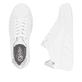 Weiße Rieker Damen Sneaker Low W2601-80 mit einer Schnürung. Schuh von oben, liegend.