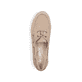Beige Rieker Damen Schnürschuhe 43800-60 mit einer herausnehmbaren Einlegesohle. Schuh von oben.