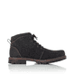Graphitschwarze Rieker Herren Schnürstiefel 37730-00 mit einer robusten Profilsohle. Schuh Innenseite