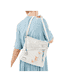 Rieker Damen Handtasche H1515-40 in Silbergrau aus Kunstleder mit Reißverschluss. Handtasche getragen.