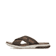 Braune Rieker Herren Pantoletten 25252-25 mit der Komfortweite G 1/2. Schuh Außenseite.