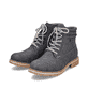 Ozeanblaue Rieker Damen Hochschaftstiefel 94791-14 mit einer robusten Profilsohle. Schuh Innenseite