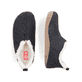 
Asphaltschwarze Rieker Damen Clogs 66350-00 sowie einer flexiblen und leichten Sohle. Schuhpaar von oben.