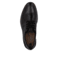 Chaussures à lacets Rieker noires pour hommes 14603-00 en cuir lisse. Chaussure vue de dessus.