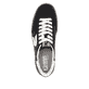 Schwarze Rieker Damen Sneaker Low W2200-00 mit einer Schnürung. Schuh von oben.