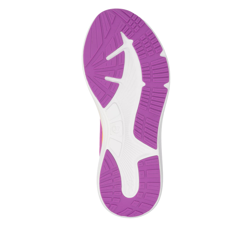 Rosa Rieker Sport Damen Sneaker Low W4101-30. Schuh Laufsohle.