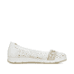 Ballerines Rieker blanches pour femme L3062-80 avec éléments décoratifs. Intérieur de la chaussure.