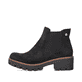 Chelsea Boots Rieker noires pour femme 79265-00 avec bande élastique. Côté extérieur de la chaussure.