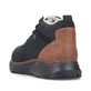 Schwarze Rieker Herren Schnürstiefel B1824-00 mit wasserabweisender TEX-Membran. Schuh von hinten.