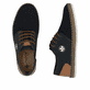 Blaue Rieker Herren Schnürschuhe B5249-14 mit der Komfortweite G 1/2. Schuh von oben, liegend.