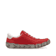 Rote Rieker Damen Slipper L0363-33 mit einem Reißverschluss. Schuh Innenseite.