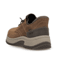 Nougatbraune Rieker Herren Slipper 11050-22 mit easy Hineinschlüpf-Möglichkeit. Schuh von hinten.