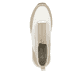 Beige vegane Rieker Damen Sneaker High 58959-62 mit floralem Muster. Schuh von oben.