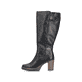 Schwarze Rieker Damen Hochschaftstiefel Y2581-00 aus Glattleder. Schuh Außenseite.