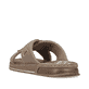 Beige Rieker Herren Pantoletten 21239-64 mit Komfortweite G sowie leichter Sohle. Schuh von hinten.