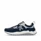 Blaue Rieker Herren Sneaker Low U1305-14 mit Schnürung sowie abgesetztem Logo. Schuh Außenseite.