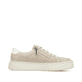 Beige Rieker Damen Sneaker Low N9920-62 mit einem Reißverschluss. Schuh Innenseite.