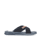 Blaue Rieker Herren Pantoletten 21239-14 mit Komfortweite G sowie leichter Sohle. Schuh Innenseite.