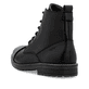 
Graphitschwarze Rieker Herren Schnürstiefel 33205-00 mit Schnürung und Reißverschluss. Schuh von hinten