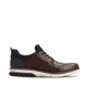 Dunkelbraune Rieker Herren Slipper 14454-26 aus Glattleder mit einem Gummizug. Schuh Innenseite.