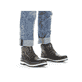
Nachtschwarze Rieker Herren Schnürstiefel F3941-00 mit Schnürung und Reißverschluss. Schuh am Fuß
