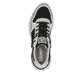 Schwarze Rieker Herren Sneaker Low U1300-00 mit einer Schnürung. Schuh von oben.
