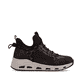 Baskets basses Rieker marron pour femmes N5254-25 avec bande élastique. Côté intérieur de la chaussure.