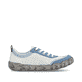 Weißblaue Rieker Damen Schnürschuhe L0307-80 mit eleganten Zierlochungen. Schuh Innenseite.